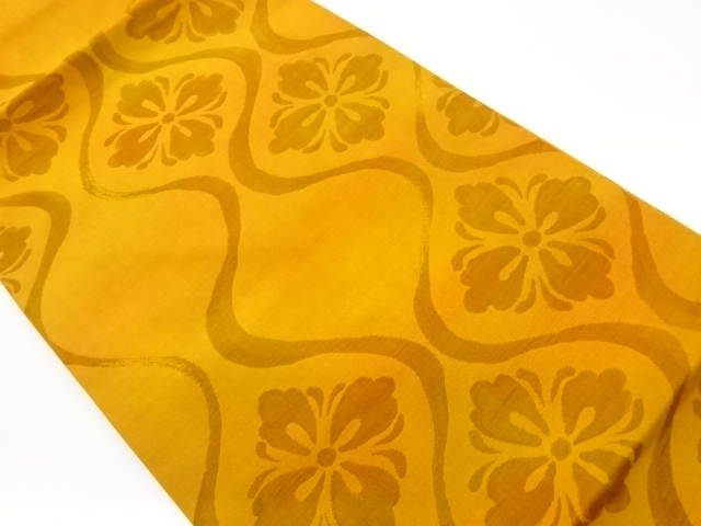 JAPANESE NAGOYA OBI / WOVEN FLOWER RHOMBUS